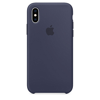 Силиконовый чехол Apple Silicone Case для iPhone XS, цвет (Midnight Blue) тёмно-синий